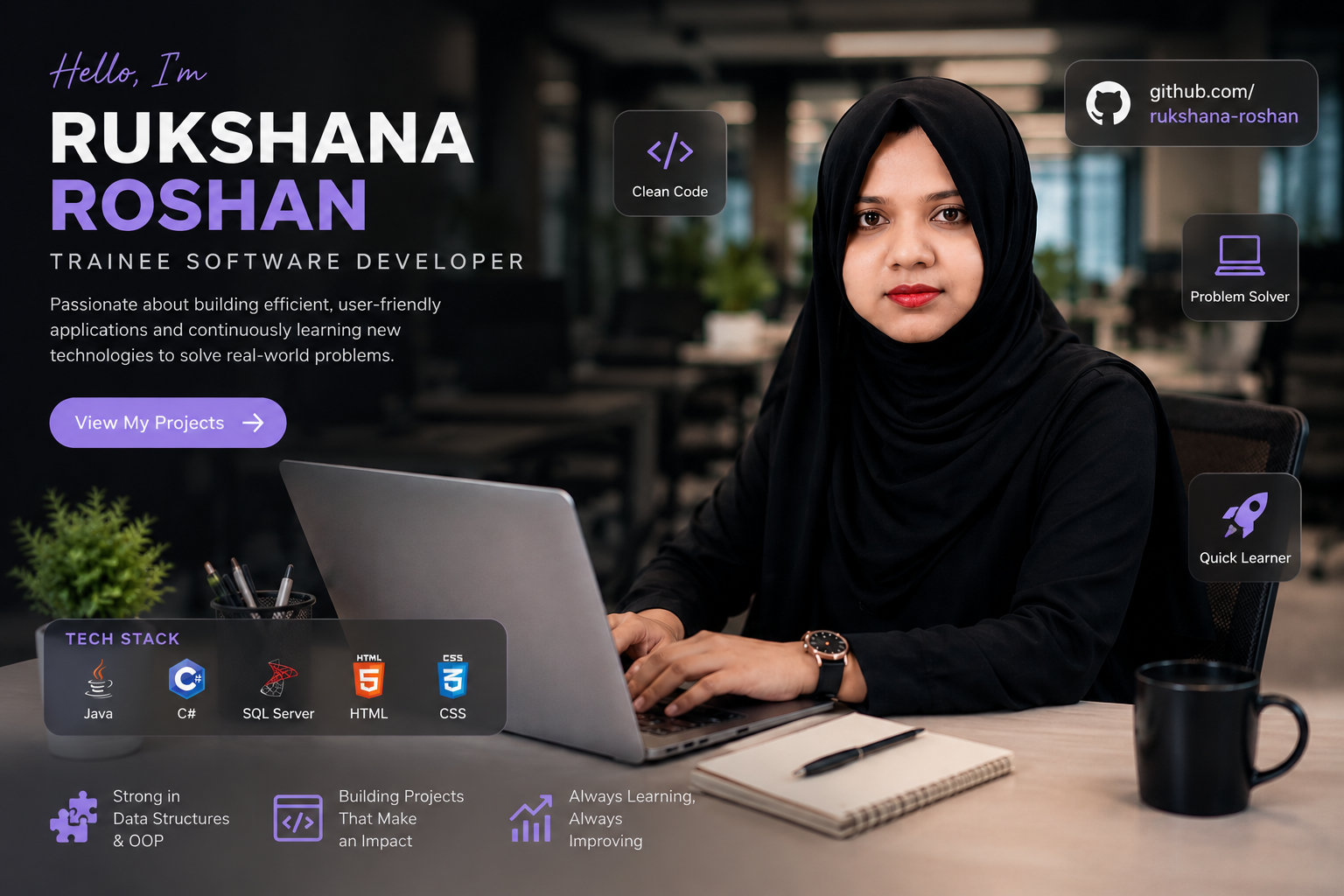 Developer Portfolio project screenshot